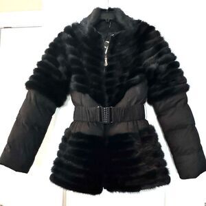 Real Fur black coat